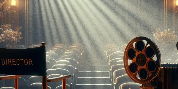 A sophisticated film set capturing the essence of eroticism and artistry in the Japanese adult film industry.